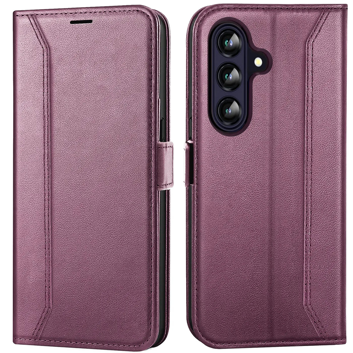 Samsung Galaxy A26 5G Klapphülle im Lederlook mit RFID Block in Lila