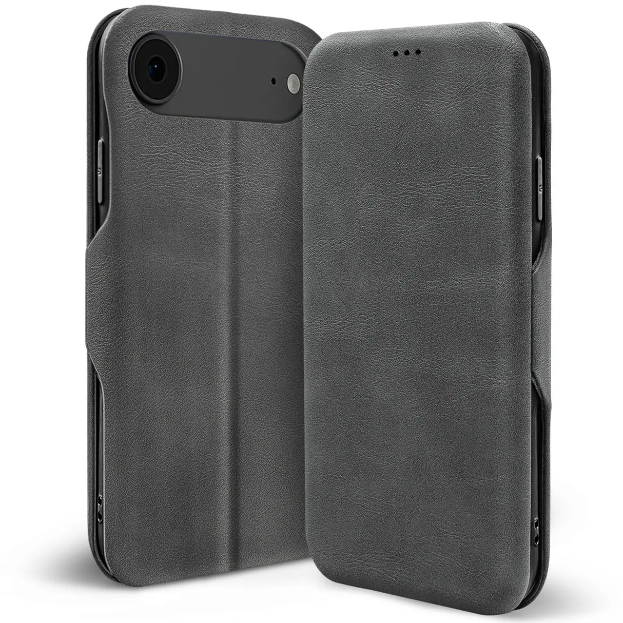 Robuste Klapphülle für Apple iPhone 17 Air mit Magnetverschluss in Grau