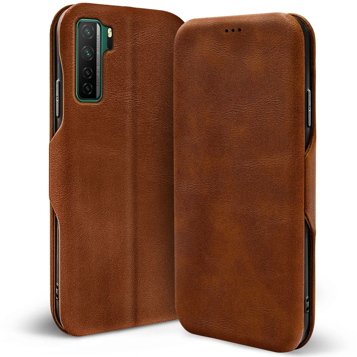 iPhone 11 Pro Max Klapphülle in Braun mit Kartenfächern und Schutz