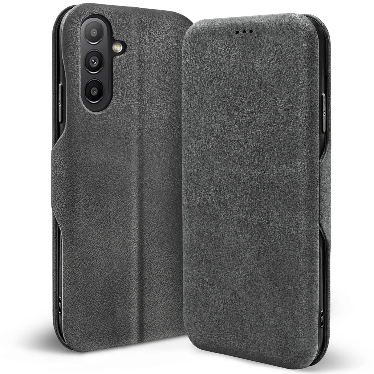 Robuste Klapphülle für Samsung Galaxy A13 5G / A04s mit Magnetverschluss in Grau