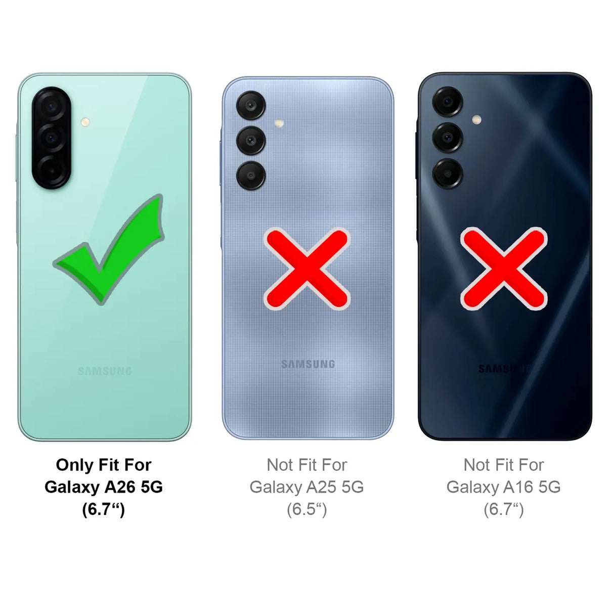 Robuste Klapphülle für Samsung Galaxy A26 5G mit Magnetverschluss in Blau