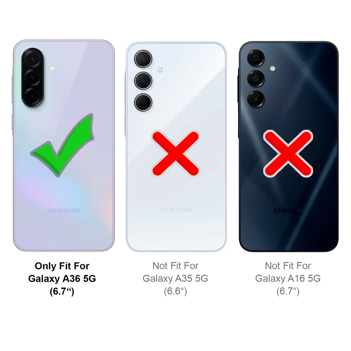 Robuste Klapphülle für Samsung Galaxy A36 5G mit Magnetverschluss in Schwarz