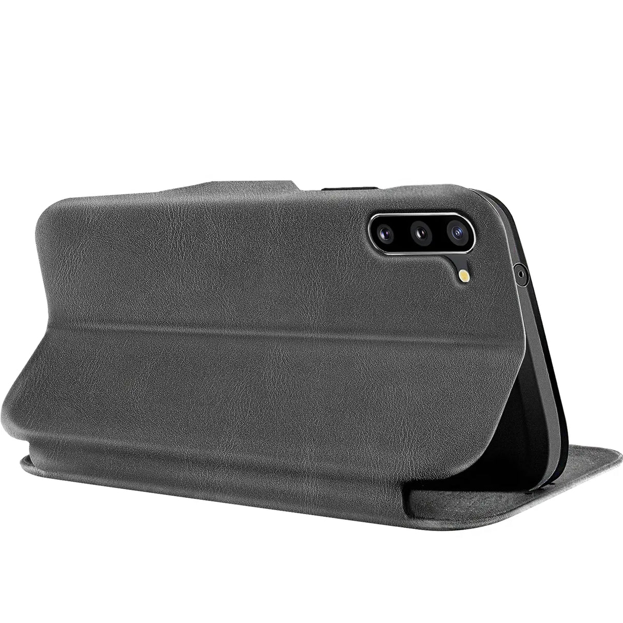 Robuste Klapphülle für Samsung Galaxy Note 10 mit Magnetverschluss in Grau