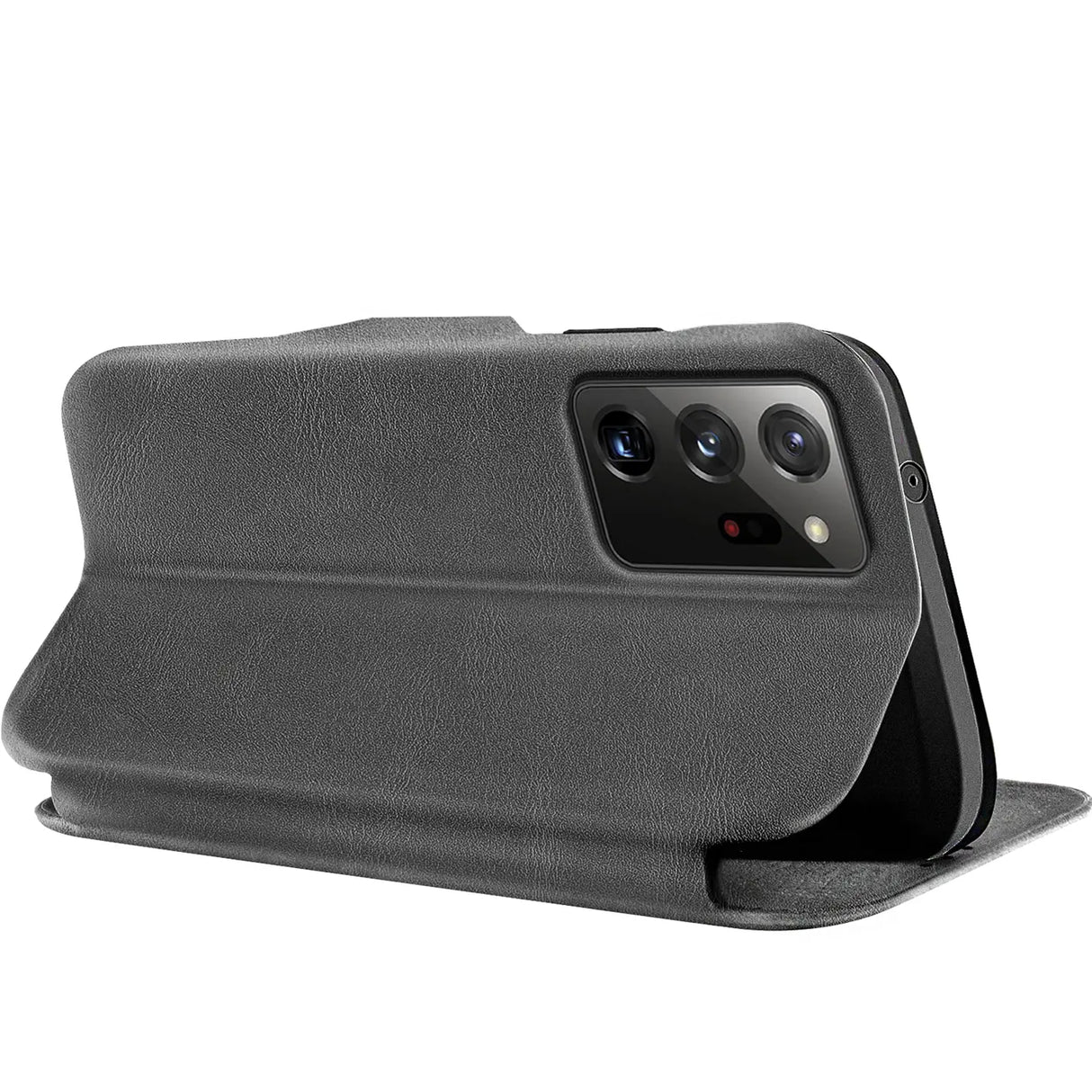 Robuste Klapphülle für Samsung Galaxy Note 20 Ultra mit Magnetverschluss in Grau