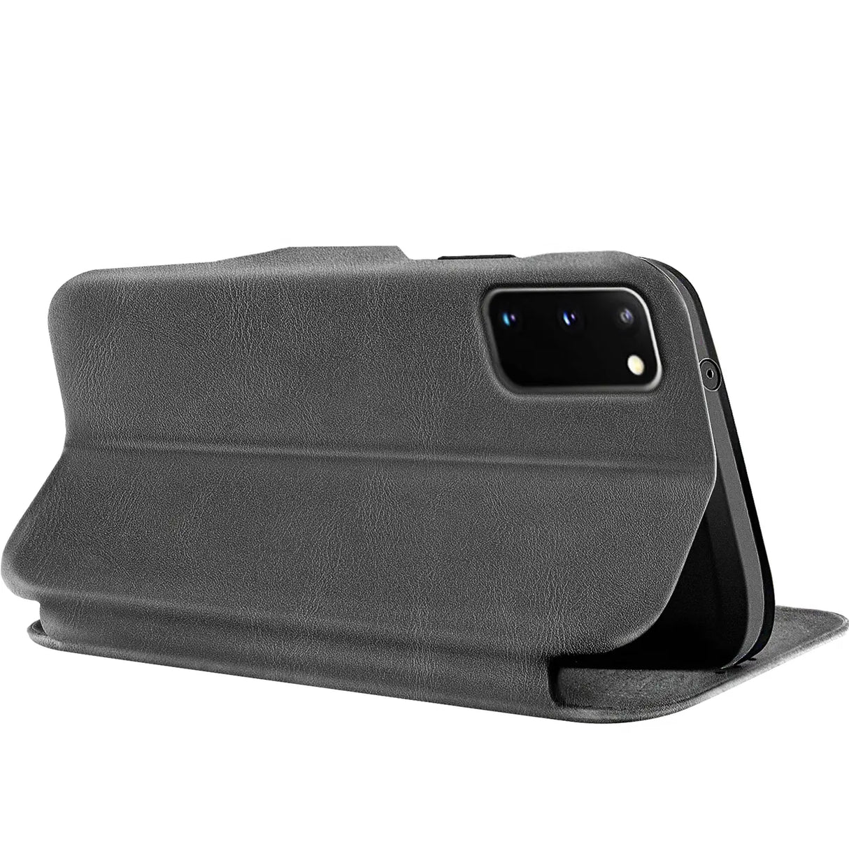 Robuste Klapphülle für Samsung Galaxy S20 mit Magnetverschluss in Grau