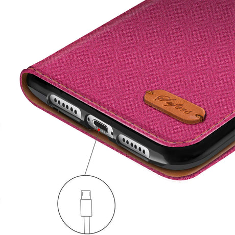 iPhone 11 Pro Max Klapphülle im Jeanslook mit Karten- und Geldfach