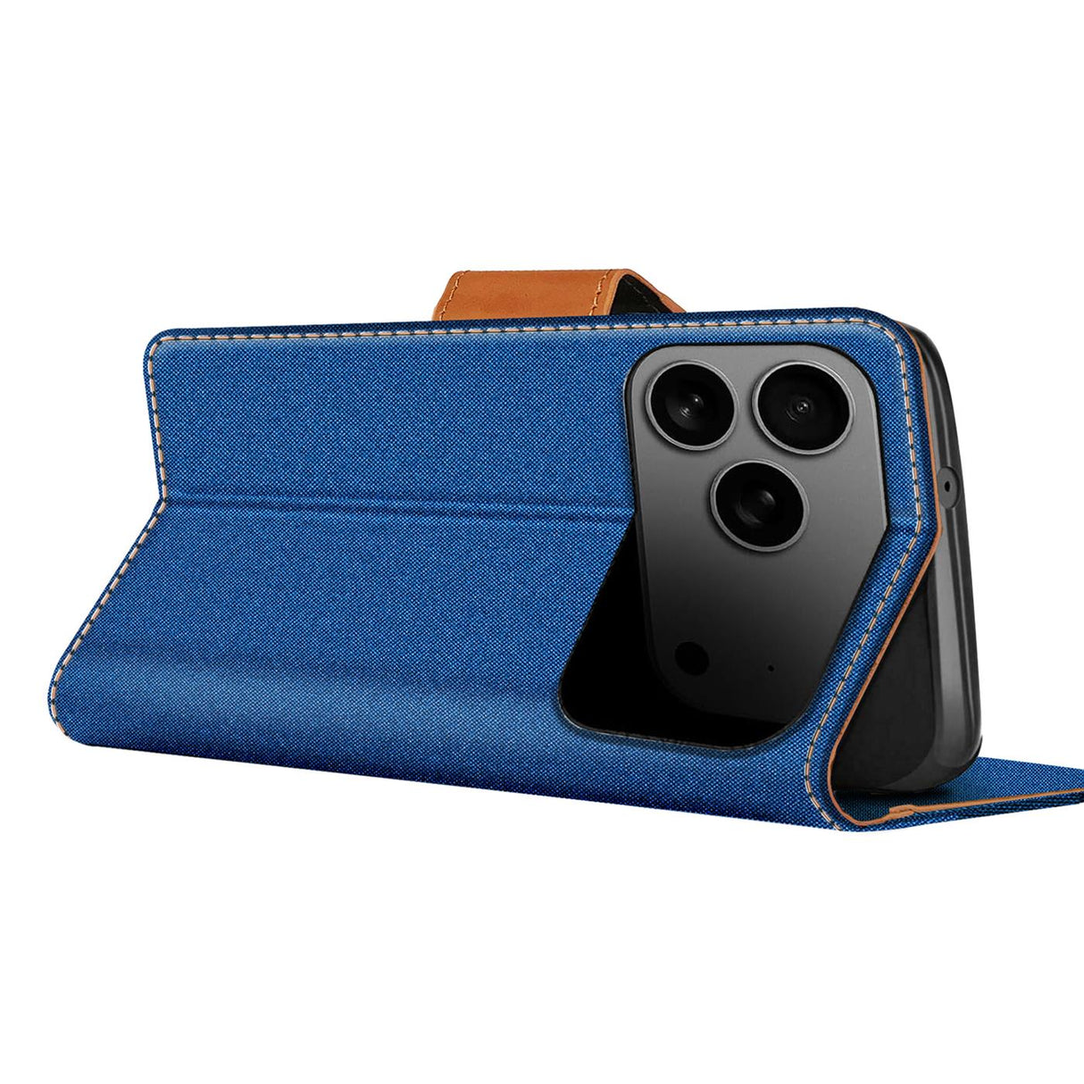 iPhone 18 Pro - Textil Klapphülle Kartenfach