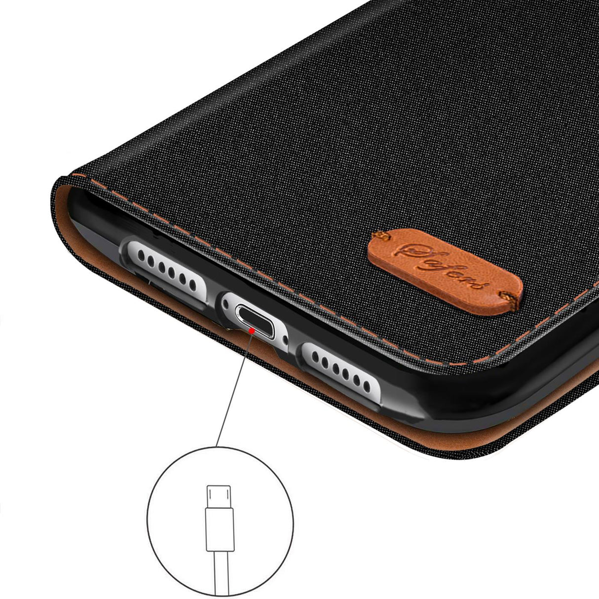 iPhone 18 Pro Max - Textil Klapphülle Kartenfach