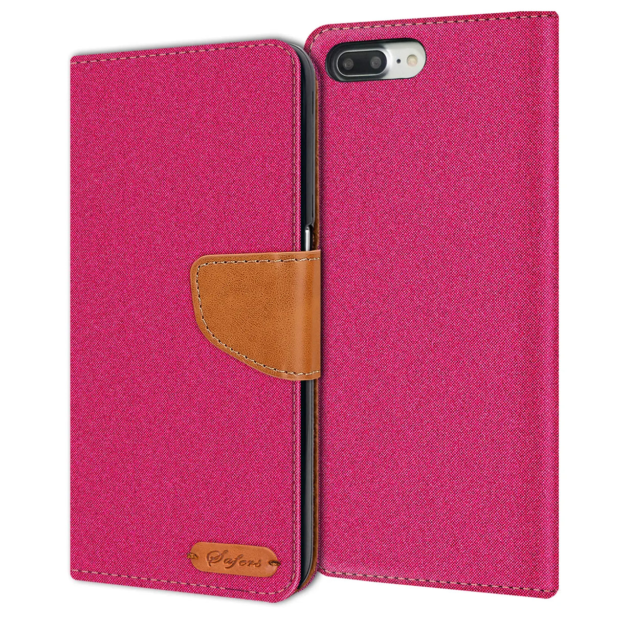 iPhone 7 Plus / 8 Plus Klapphülle im Jeanslook mit Karten- und Geldfach