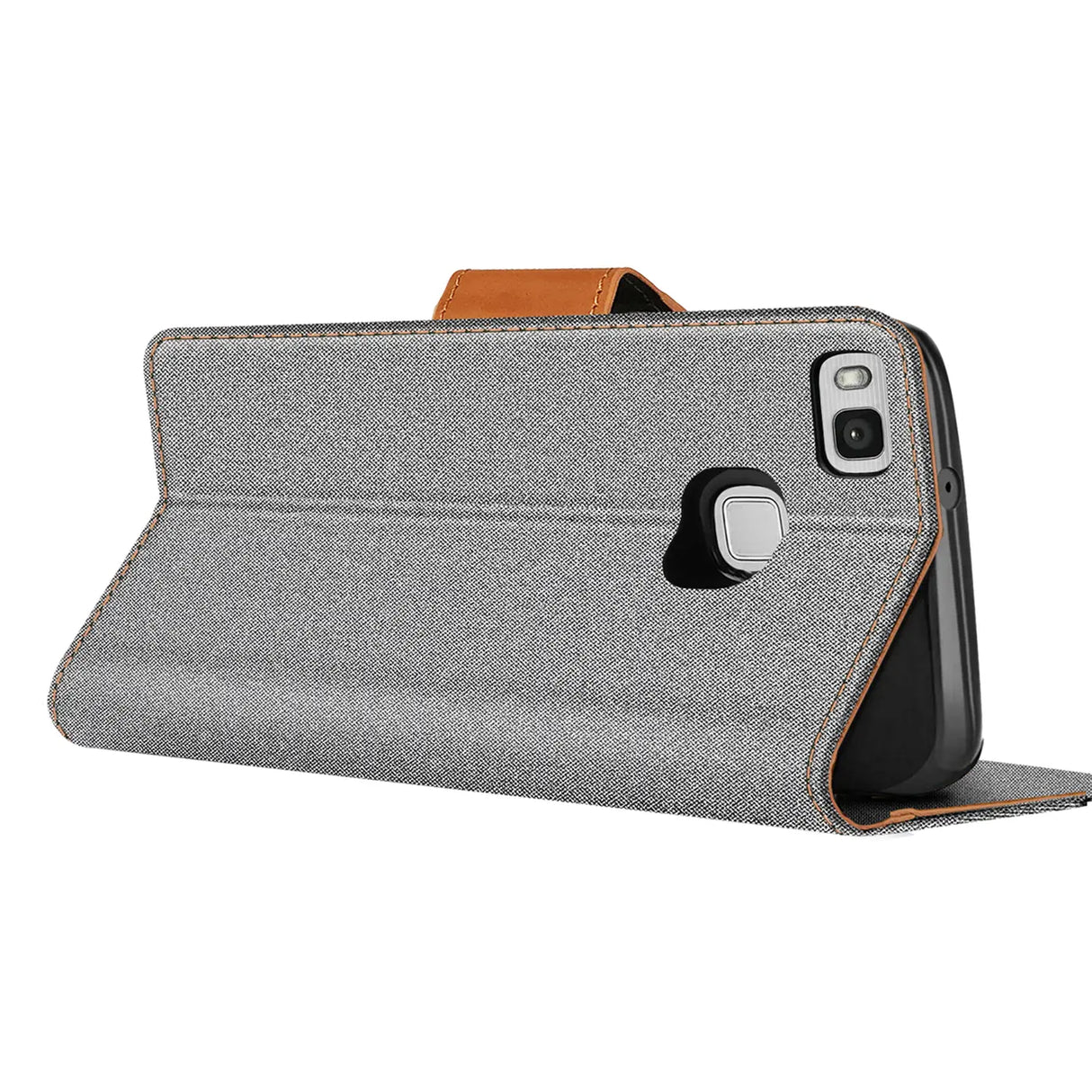 Huawei P9 Lite Klapphülle im Jeanslook mit Karten- und Geldfach