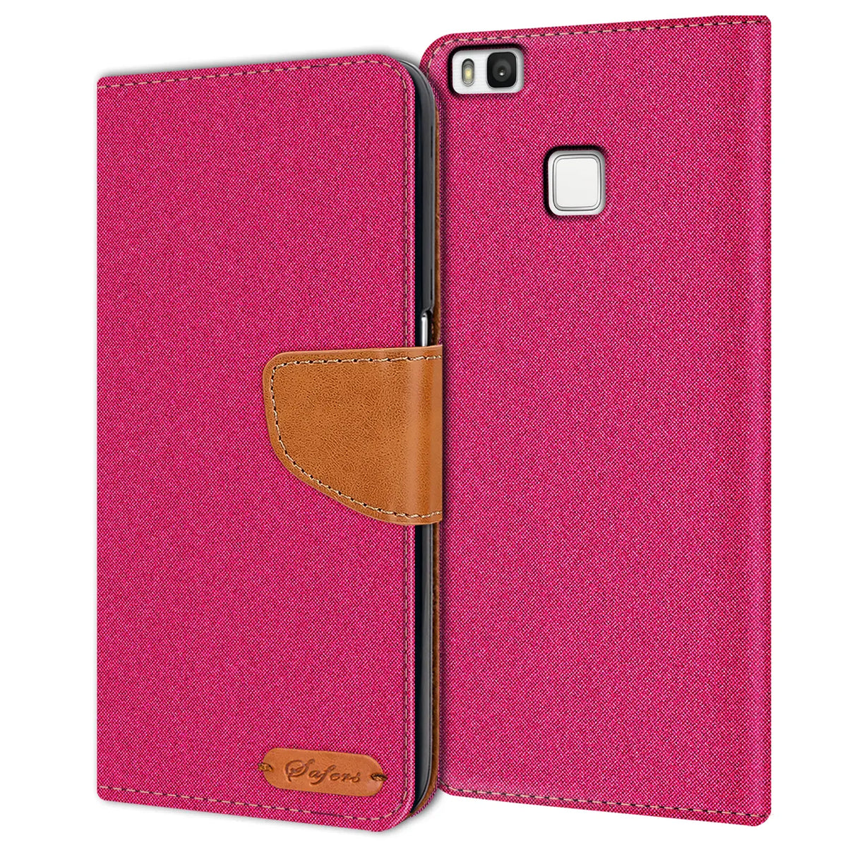 Huawei P9 Lite Klapphülle im Jeanslook mit Karten- und Geldfach