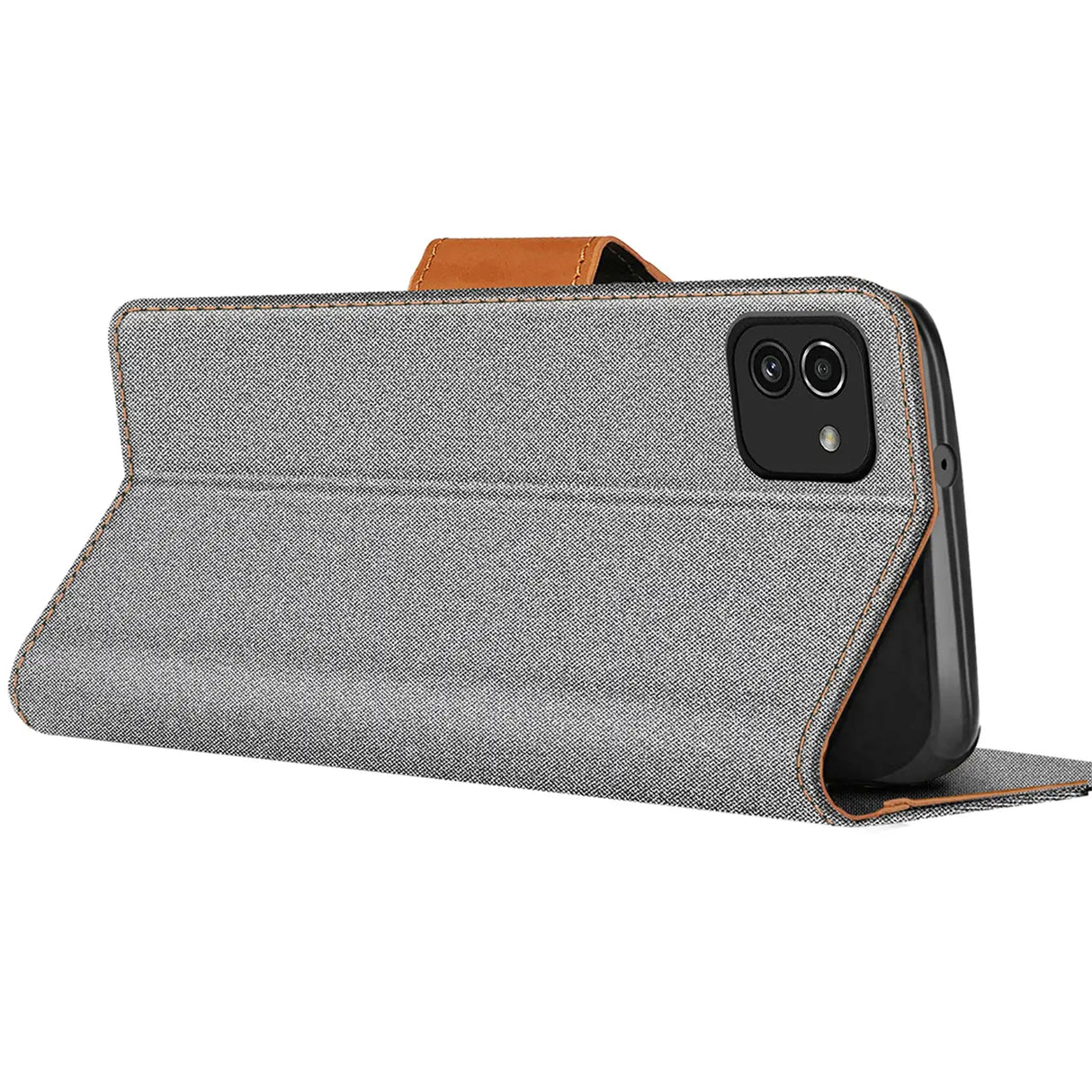 Samsung Galaxy A03 Klapphülle im Jeanslook mit Karten- und Geldfach