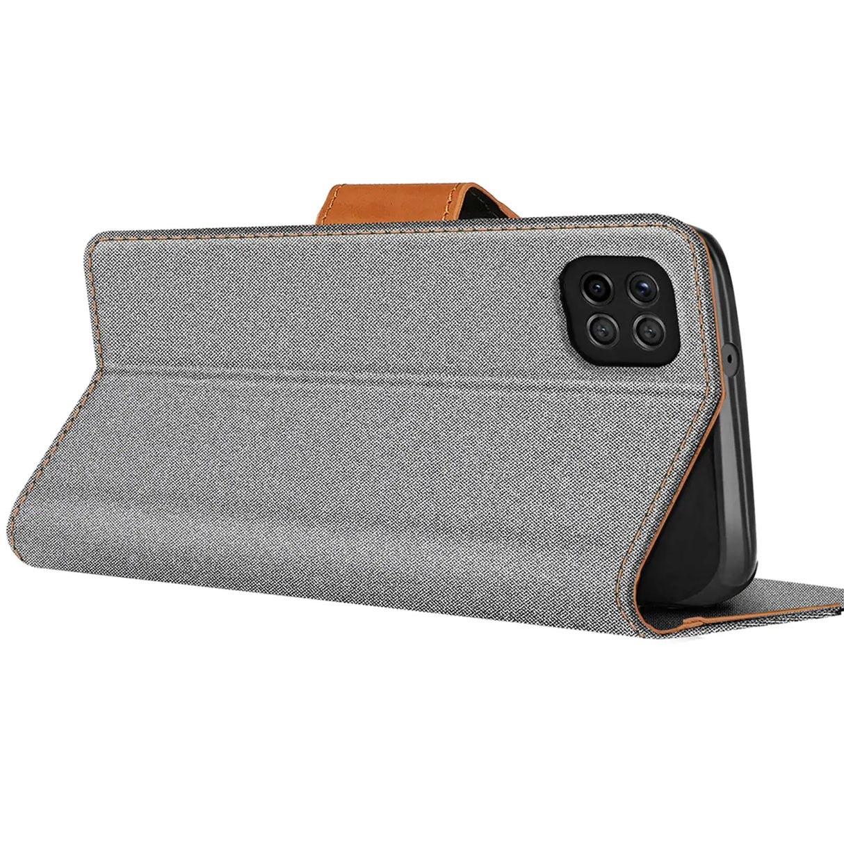 Samsung Galaxy A22 5G Klapphülle im Jeanslook mit Karten- und Geldfach