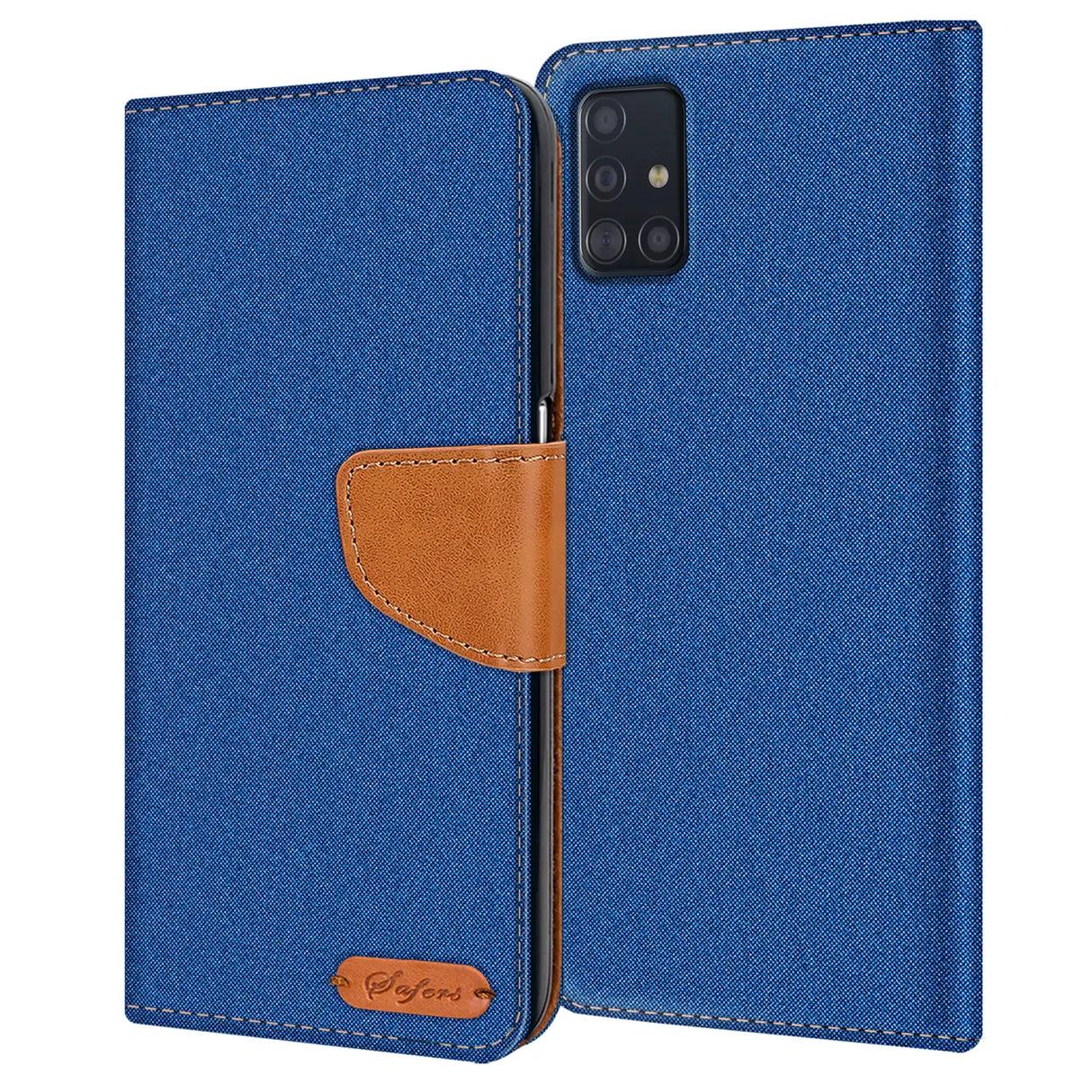 Samsung Galaxy A51 Klapphülle im Jeanslook mit Karten- und Geldfach