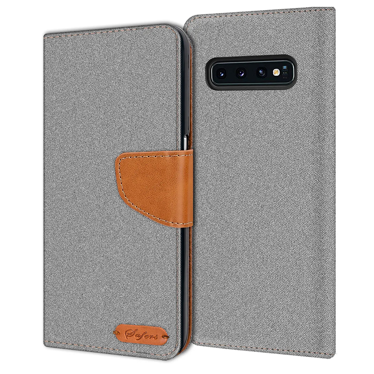 Samsung Galaxy S10 Klapphülle im Jeanslook mit Karten- und Geldfach