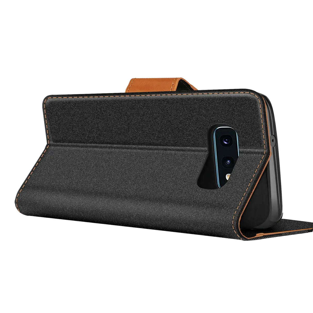 Samsung Galaxy S10E Klapphülle im Jeanslook mit Karten- und Geldfach