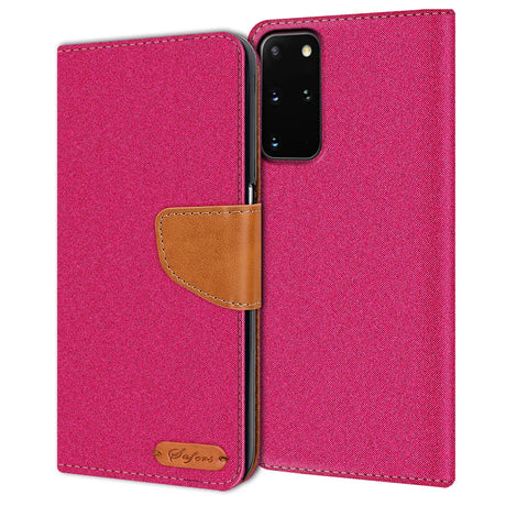 Samsung Galaxy S20 Plus Klapphülle im Jeanslook mit Karten- und Geldfach