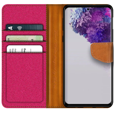Samsung Galaxy S20 Ultra Klapphülle im Jeanslook mit Karten- und Geldfach