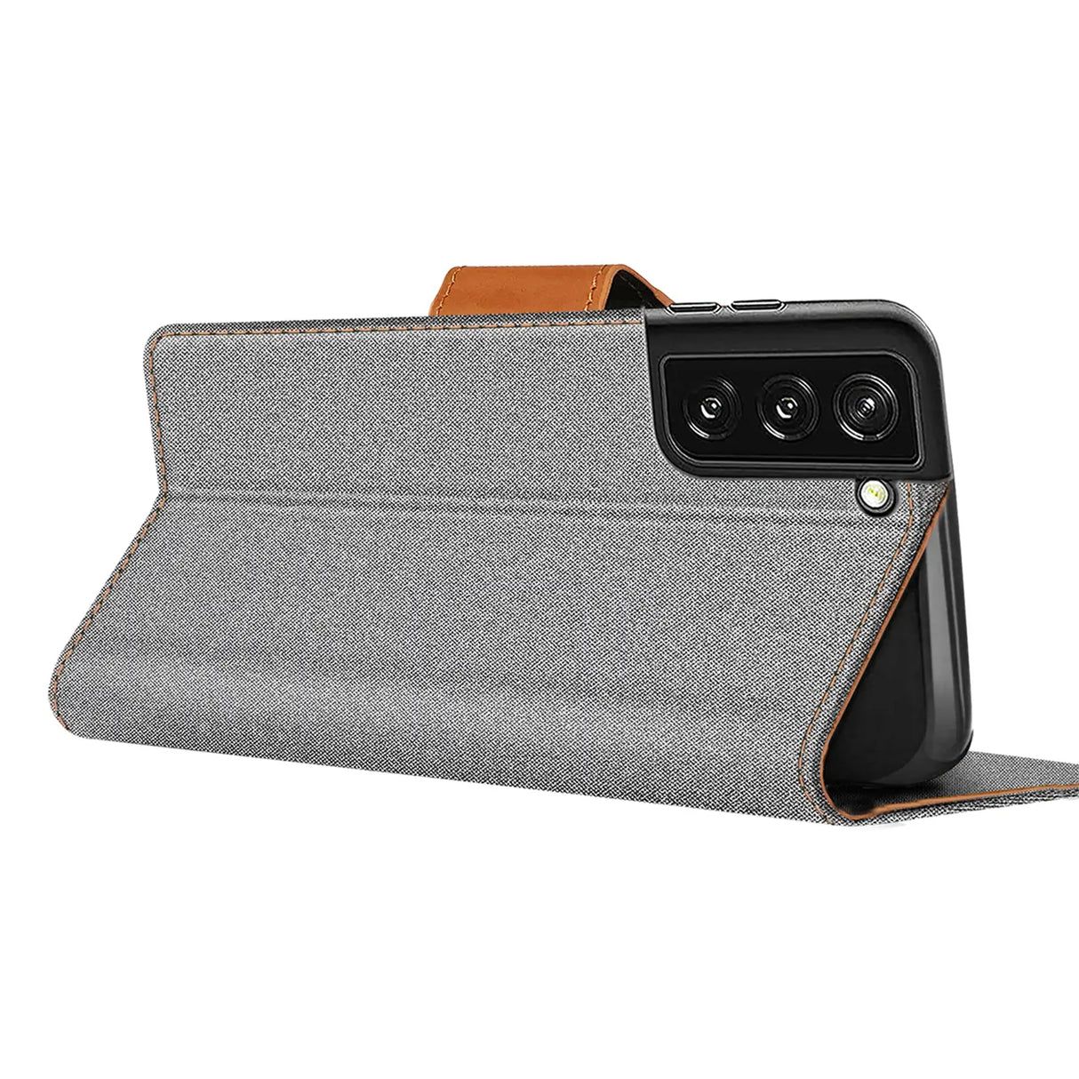 Samsung Galaxy S21 Klapphülle im Jeanslook mit Karten- und Geldfach