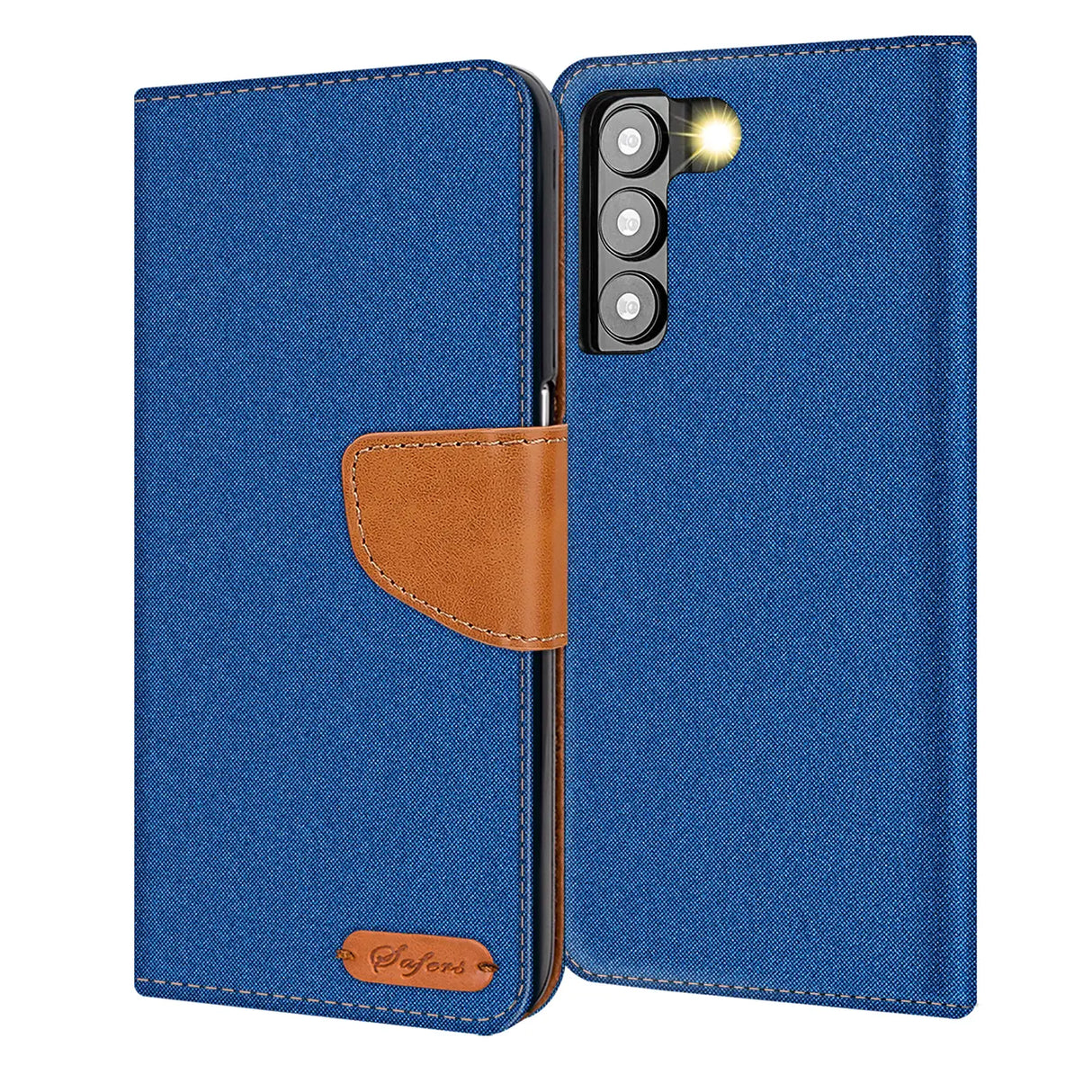 Samsung Galaxy S23 Klapphülle im Jeanslook mit Karten- und Geldfach