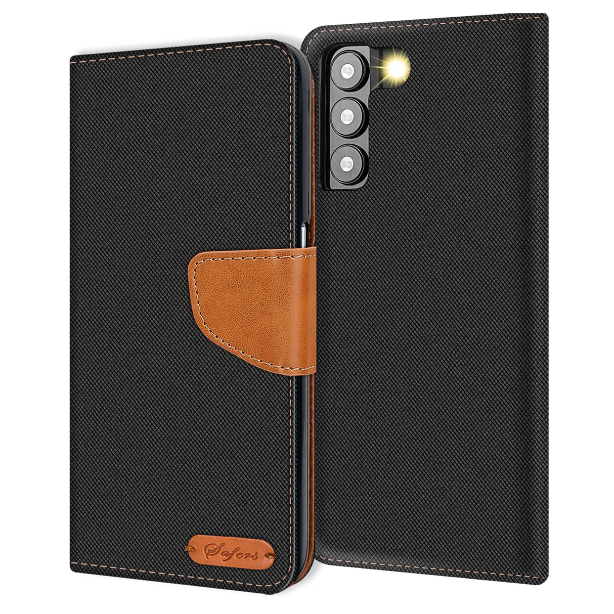 Samsung Galaxy S23 Plus Klapphülle im Jeanslook mit Karten- und Geldfach