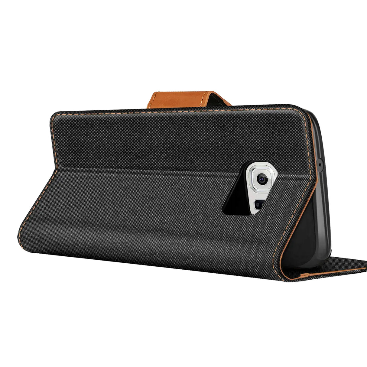 Samsung Galaxy S6 Klapphülle im Jeanslook mit Karten- und Geldfach