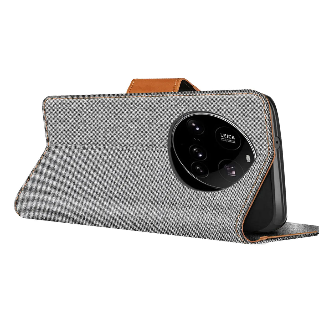 Xiaomi 15 Ultra Klapphülle im Jeanslook mit Karten- und Geldfach