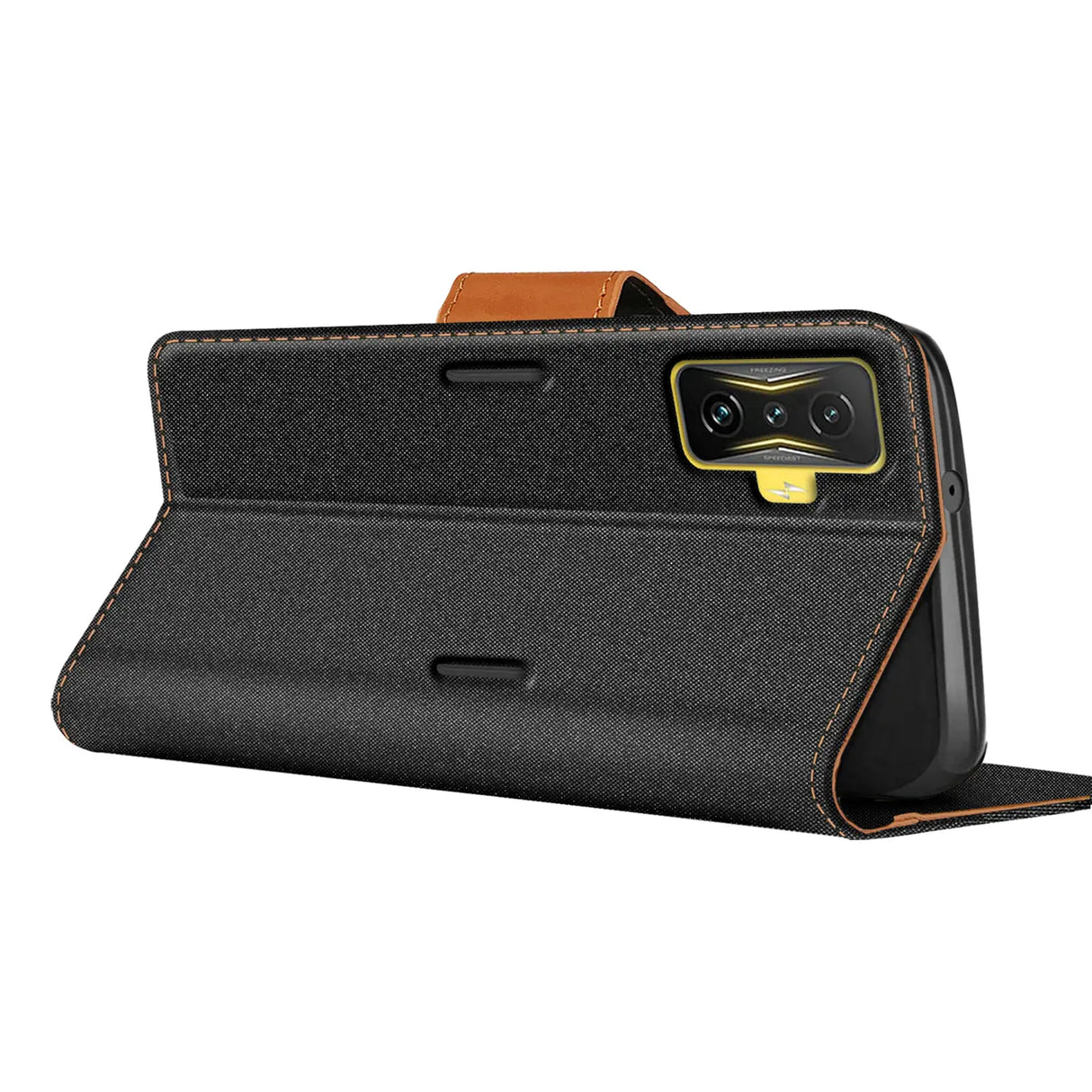 Xiaomi POCO F4 GT Klapphülle im Jeanslook mit Karten- und Geldfach