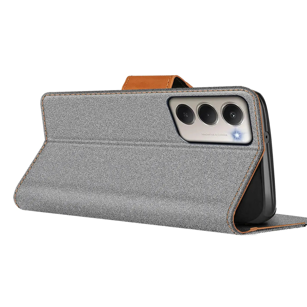 Xiaomi Redmi 15 4G/5G Klapphülle im Jeanslook mit Karten- und Geldfach