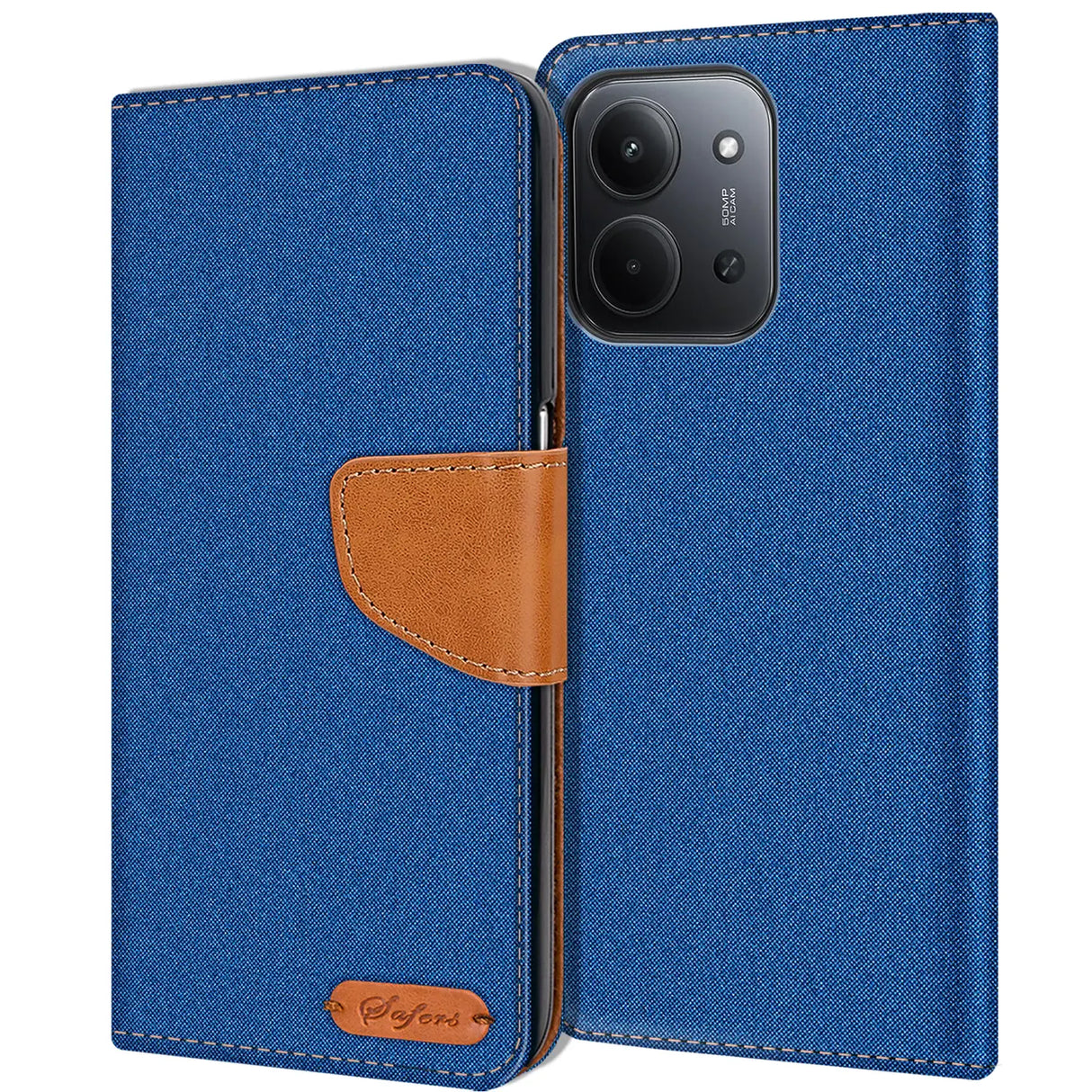 Xiaomi Redmi 15C Klapphülle im Jeanslook mit Karten- und Geldfach