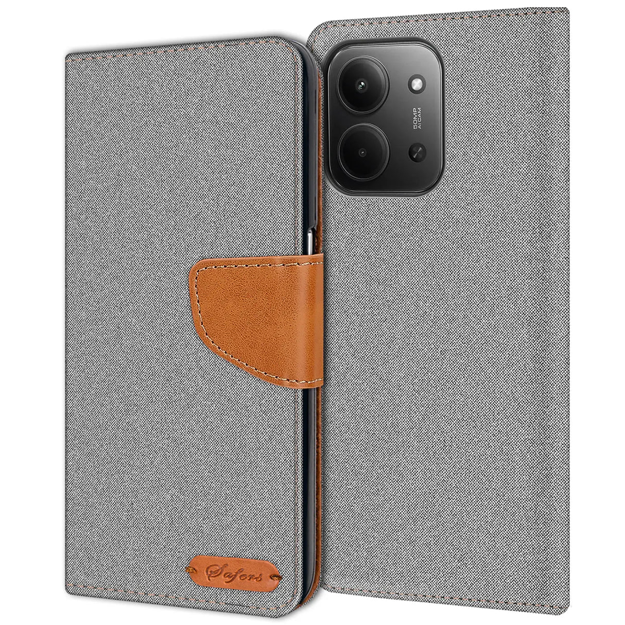 Xiaomi Redmi 15C Klapphülle im Jeanslook mit Karten- und Geldfach