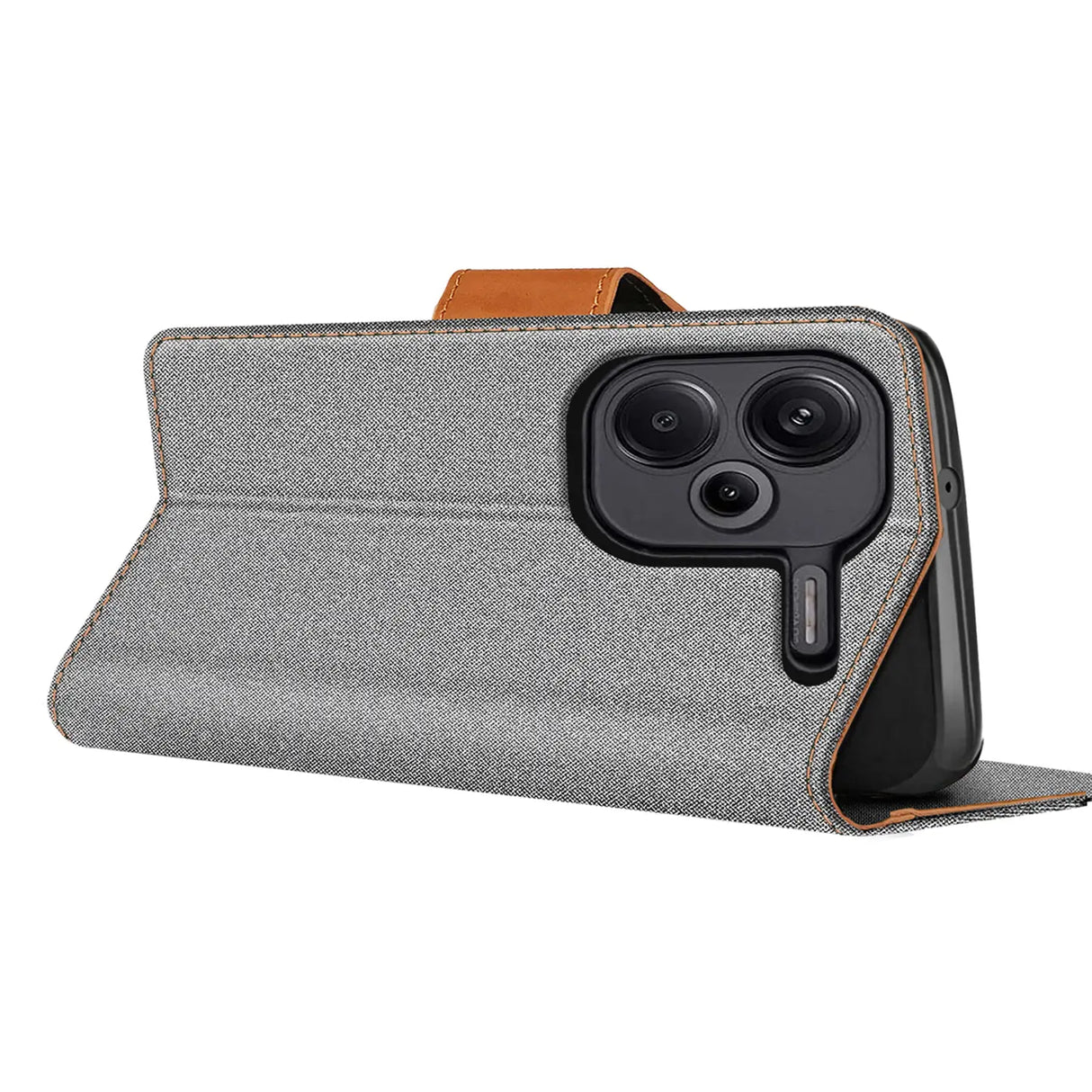 Xiaomi Redmi Note 13 Pro+ 5G Klapphülle im Jeanslook mit Karten- und Geldfach