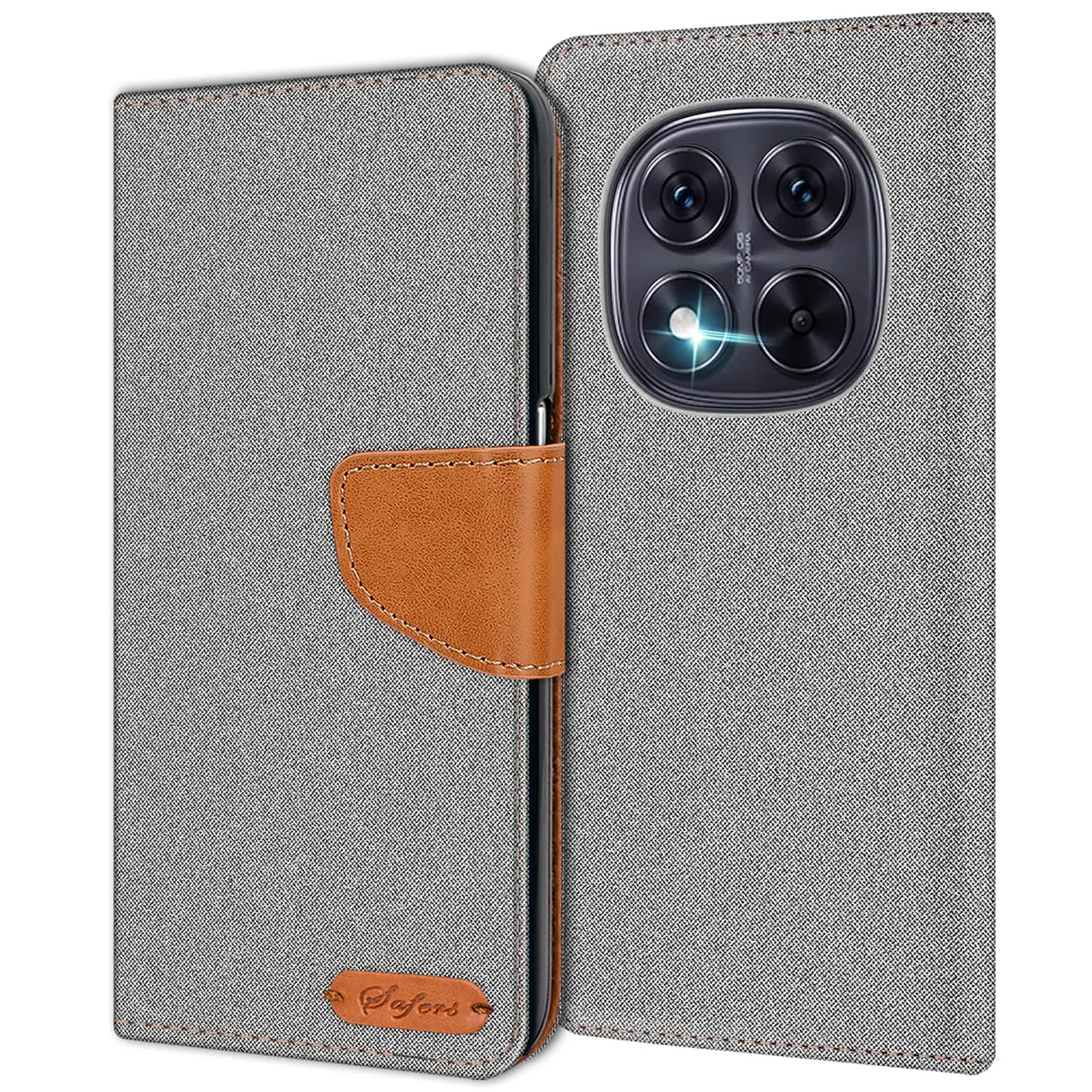 Xiaomi Redmi Note 14 Pro+ 5G Klapphülle im Jeanslook mit Karten- und Geldfach