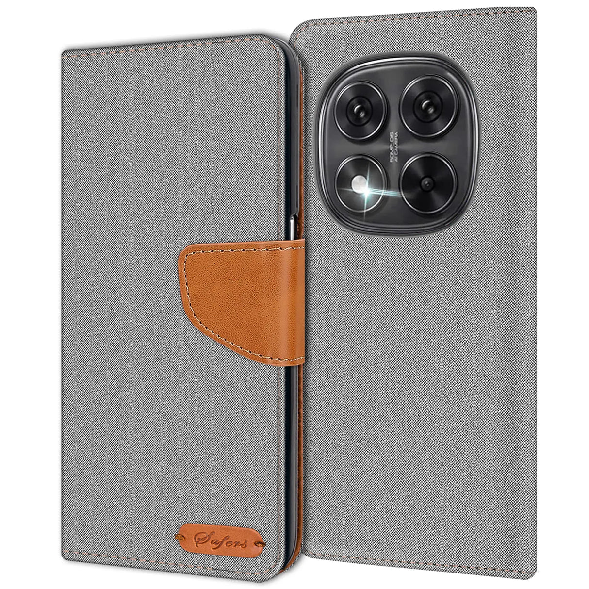 Xiaomi Redmi Note 15 Pro 4G Klapphülle im Jeanslook mit Karten- und Geldfach