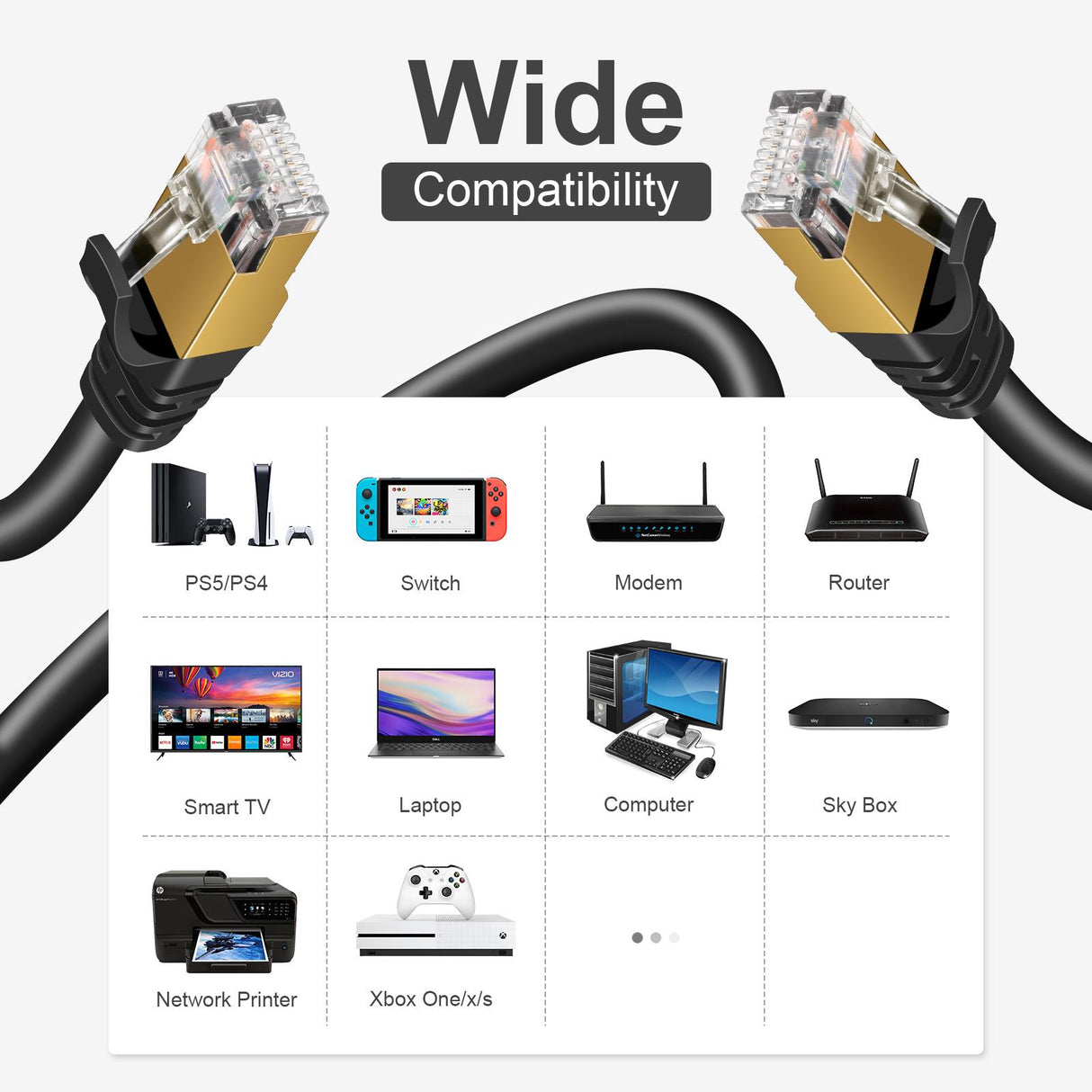 Patch RUND Kabel Cat7 - PC-700A - 1M