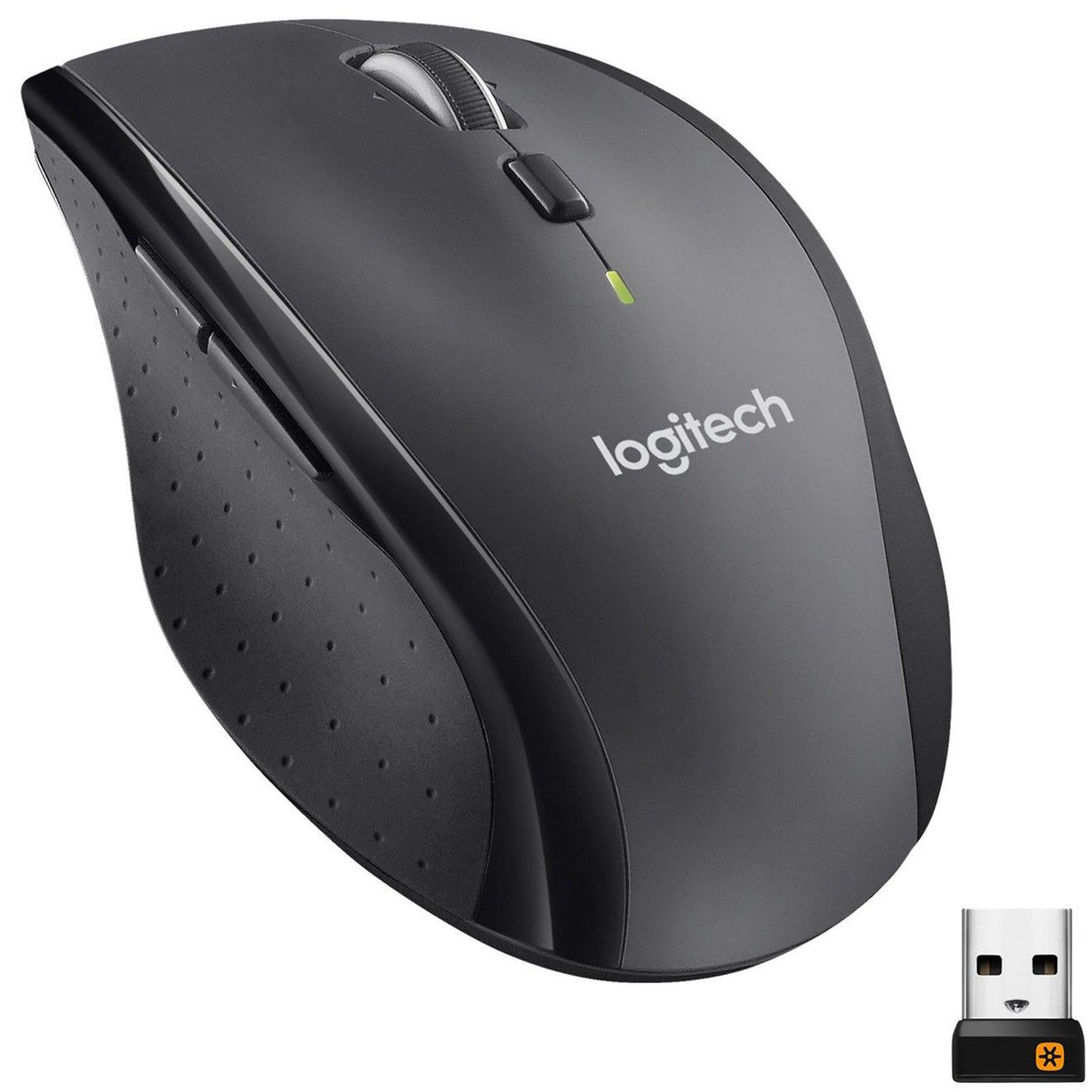 Logitech M705 kabellose Maus mit Unifying USB-Empfänger, ergonomisches Design und lange Batterielaufzeit