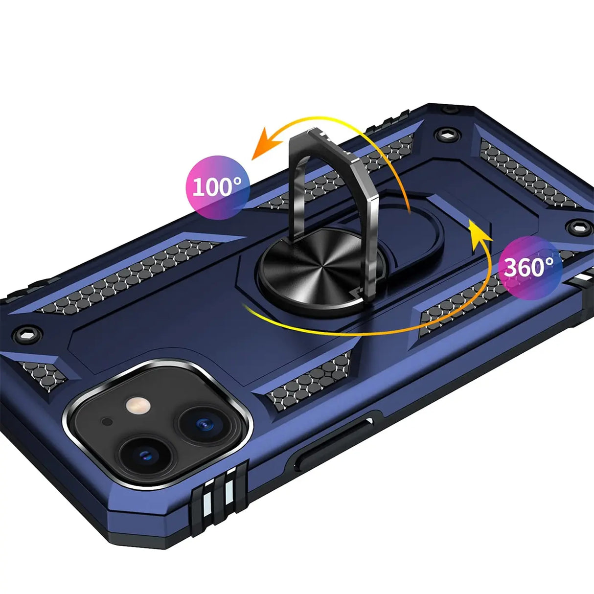 Härte getestete, stoßdämpfende Handyhülle für iPhone 12 / 12 Pro in Blau