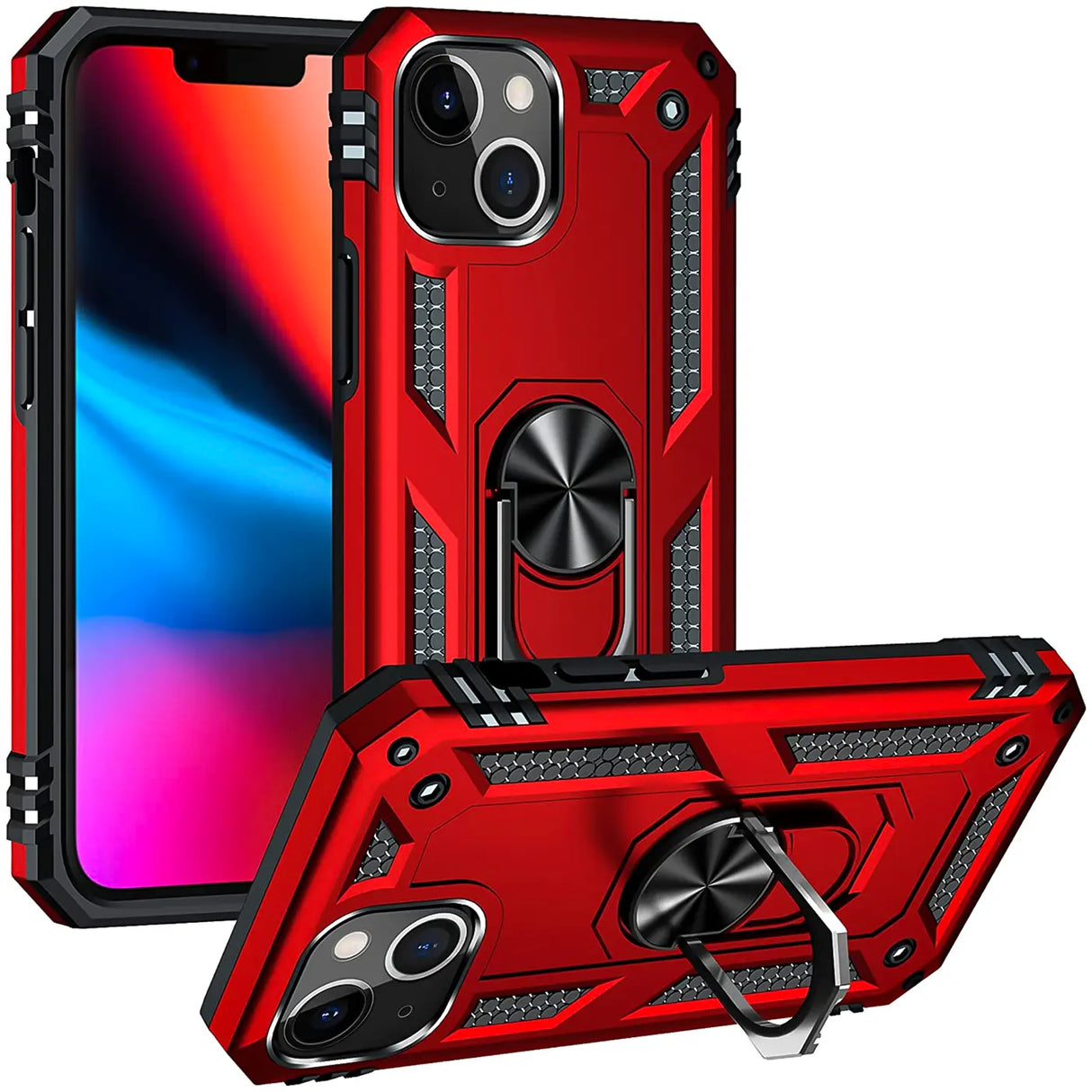 Härte getestete, stoßdämpfende Handyhülle für iPhone 13 in Rot