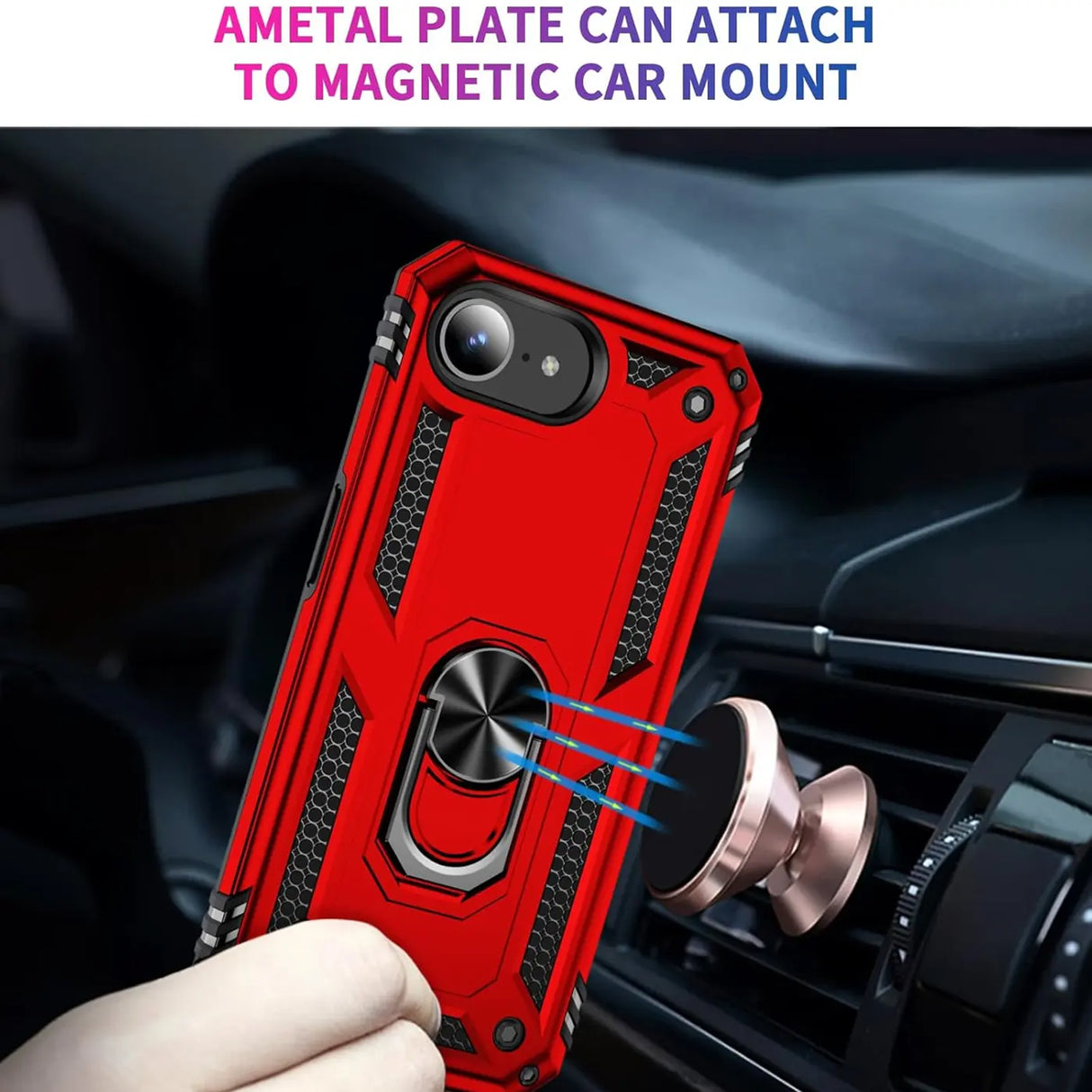 Härte getestete, stoßdämpfende Handyhülle für Apple iPhone 16e in Rot