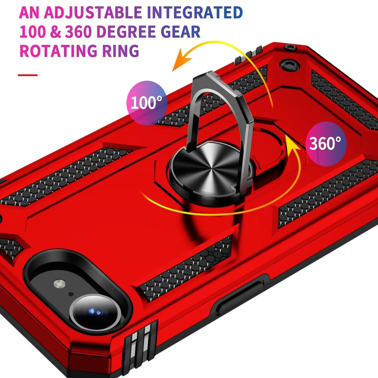 Härte getestete, stoßdämpfende Handyhülle für Apple iPhone 16e in Rot