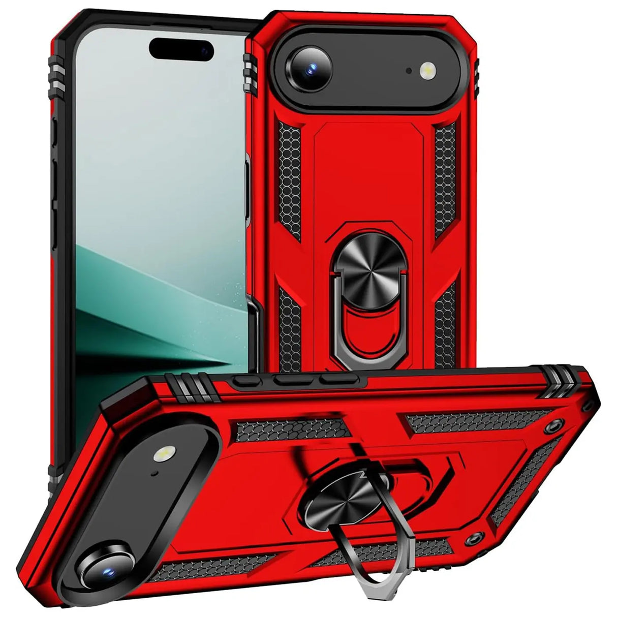 Härte getestete, stoßdämpfende Handyhülle für iPhone 17 Air in Rot