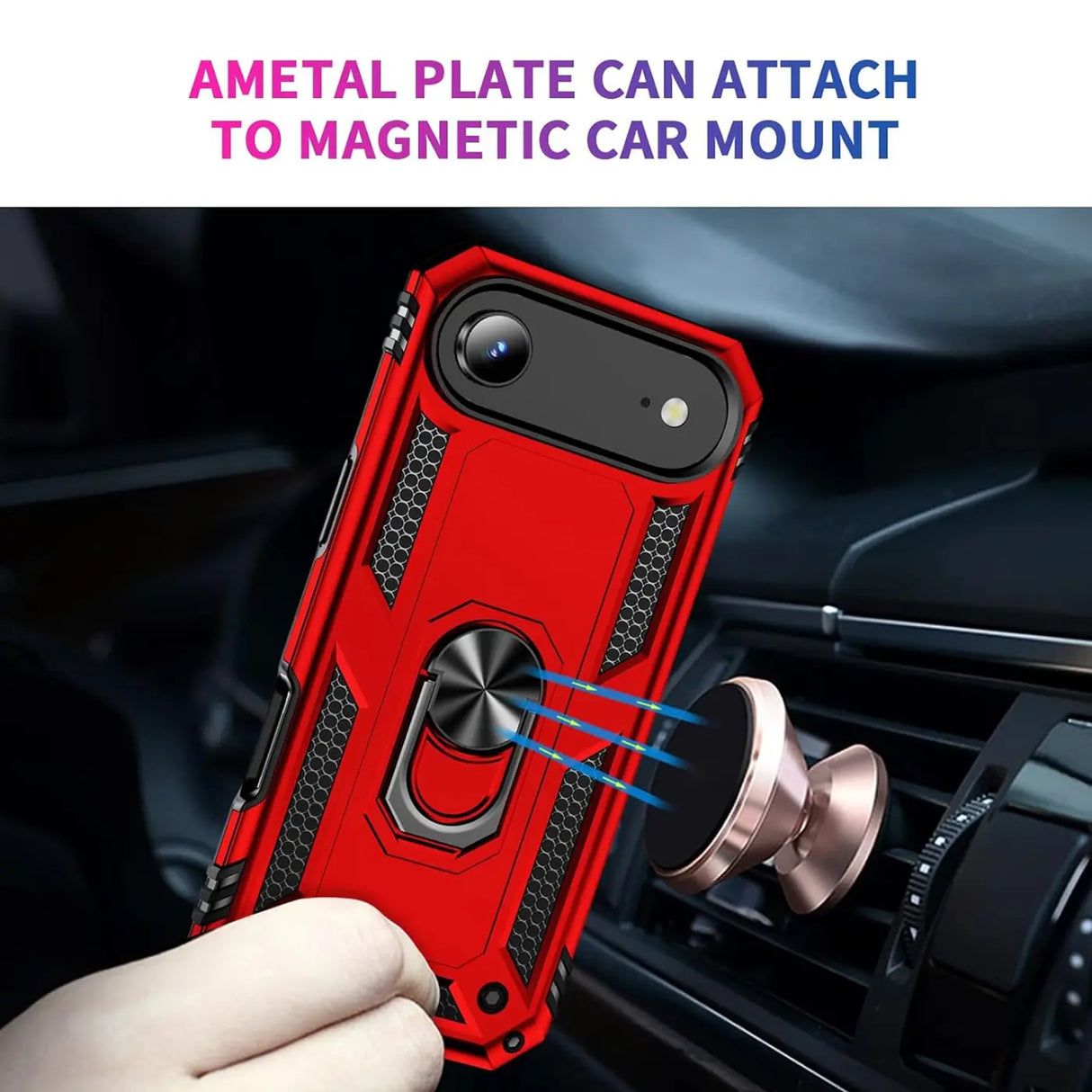 Härte getestete, stoßdämpfende Handyhülle für iPhone 17 Air in Rot