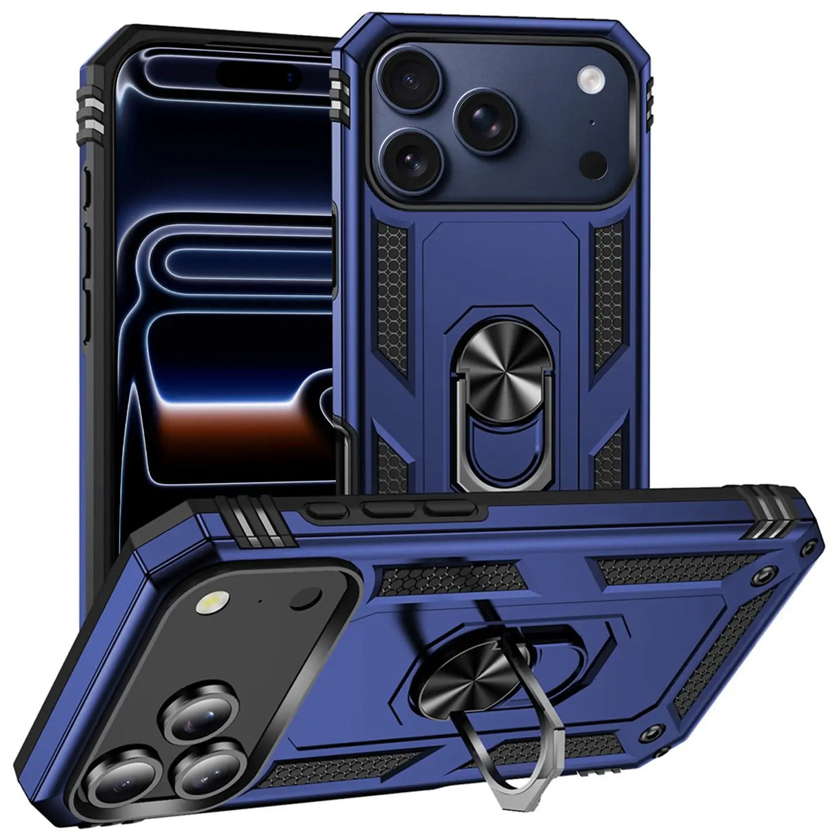 Härte getestete, stoßdämpfende Handyhülle für iPhone 17 Pro in Blau