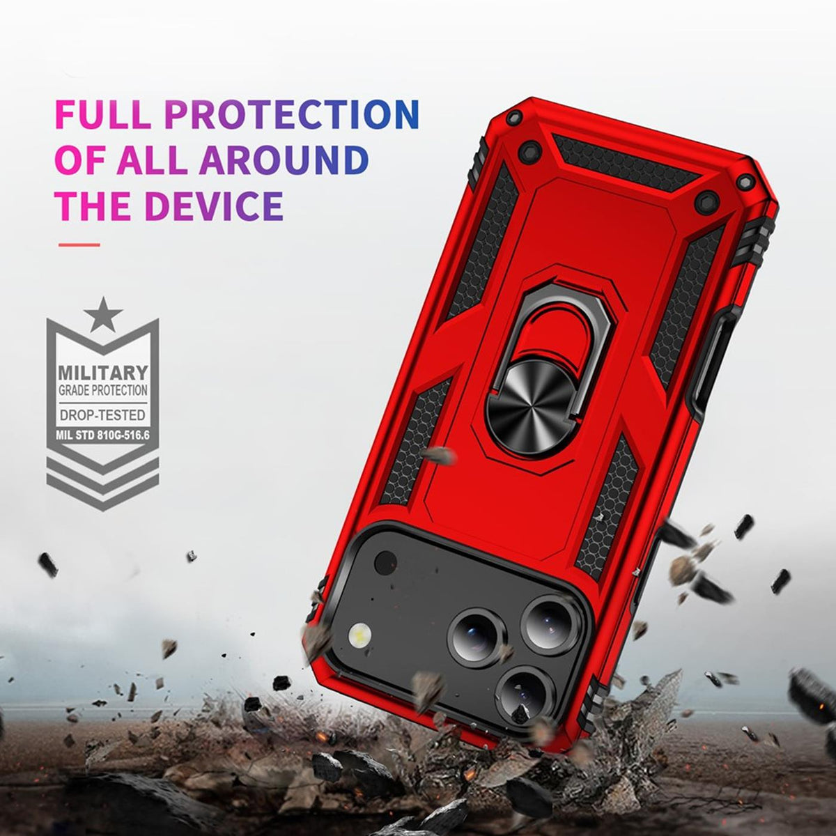 iPhone 18 Pro - Military Hülle mit Ringhalter