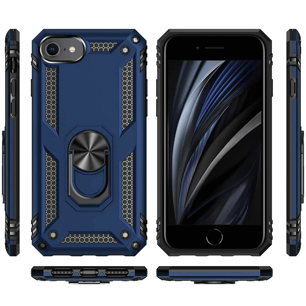 Härte getestete, stoßdämpfende Handyhülle für iPhone 7 / 8 / SE 2 / SE 3 in Blau