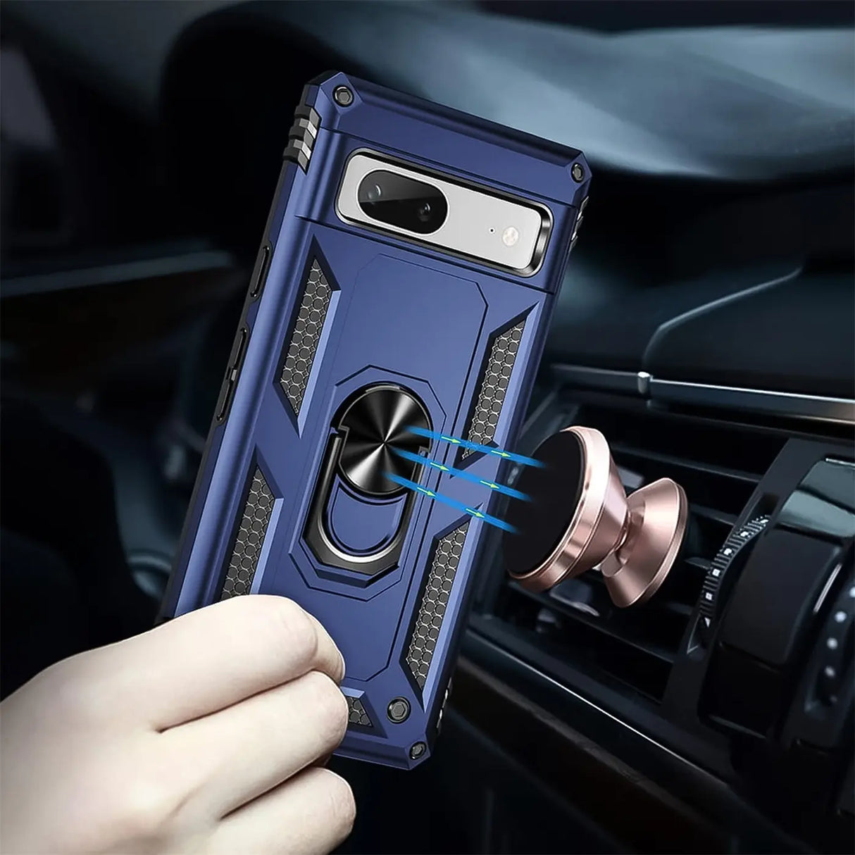 Härte getestete, stoßdämpfende Handyhülle für Google Pixel 6a in Blau