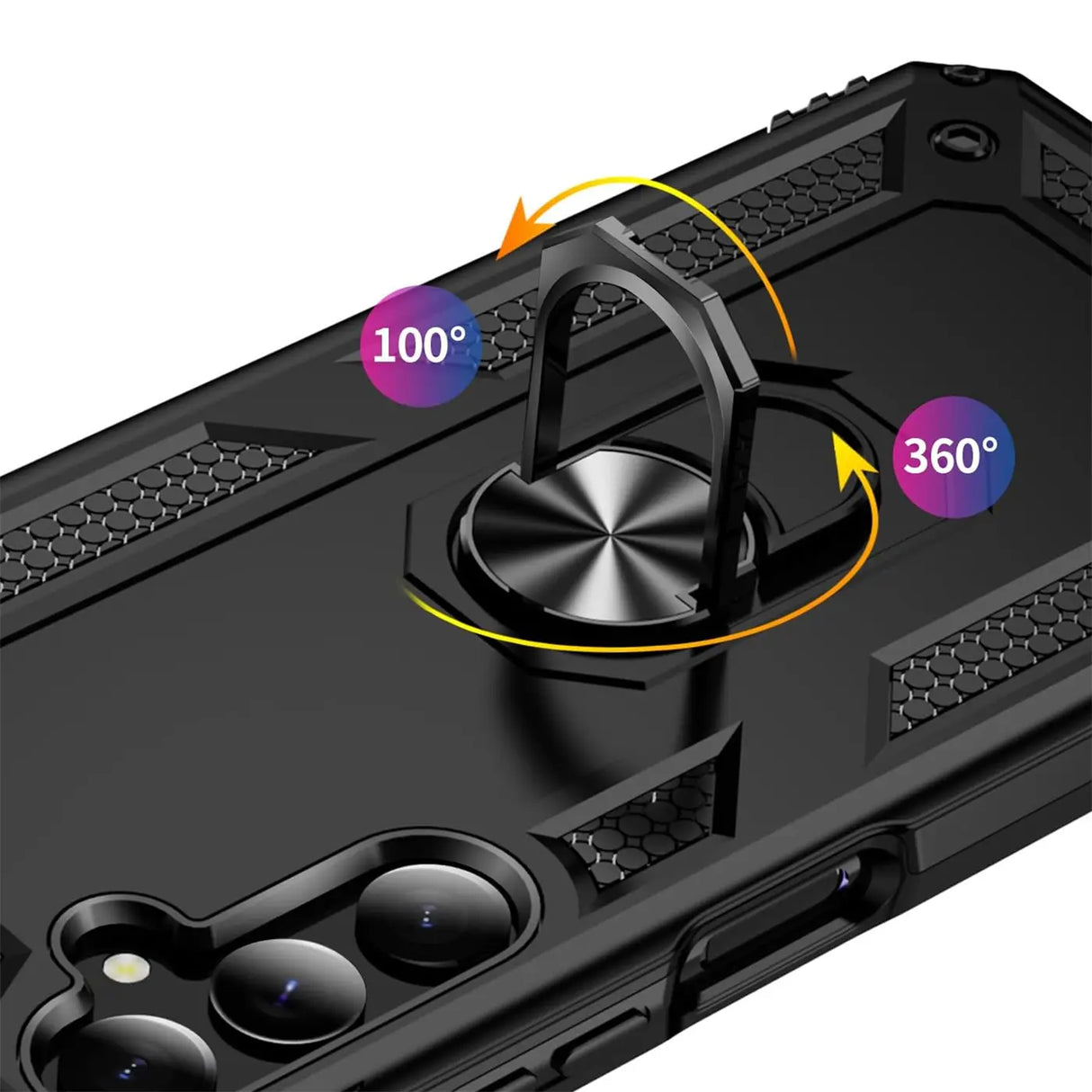 Härte getestete, stoßdämpfende Handyhülle für Samsung Galaxy A05s in Schwarz