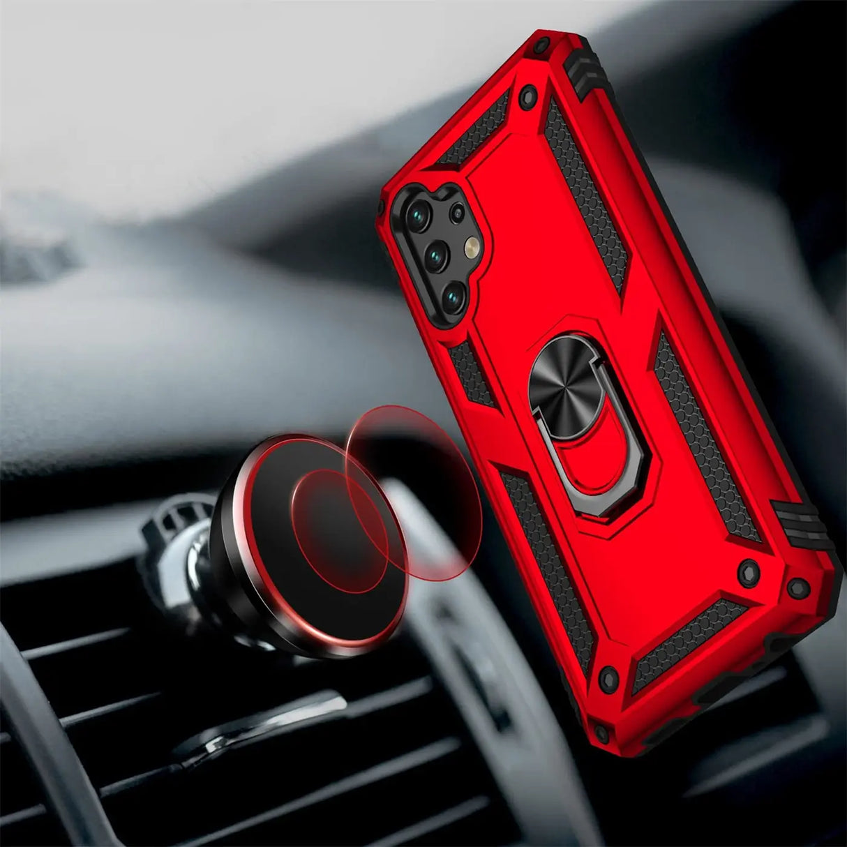 Härte getestete, stoßdämpfende Handyhülle für Samsung Galaxy A13 4G in Rot