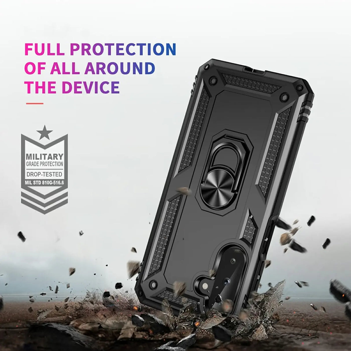 Härte getestete, stoßdämpfende Handyhülle für Samsung Galaxy A17 5G in Schwarz