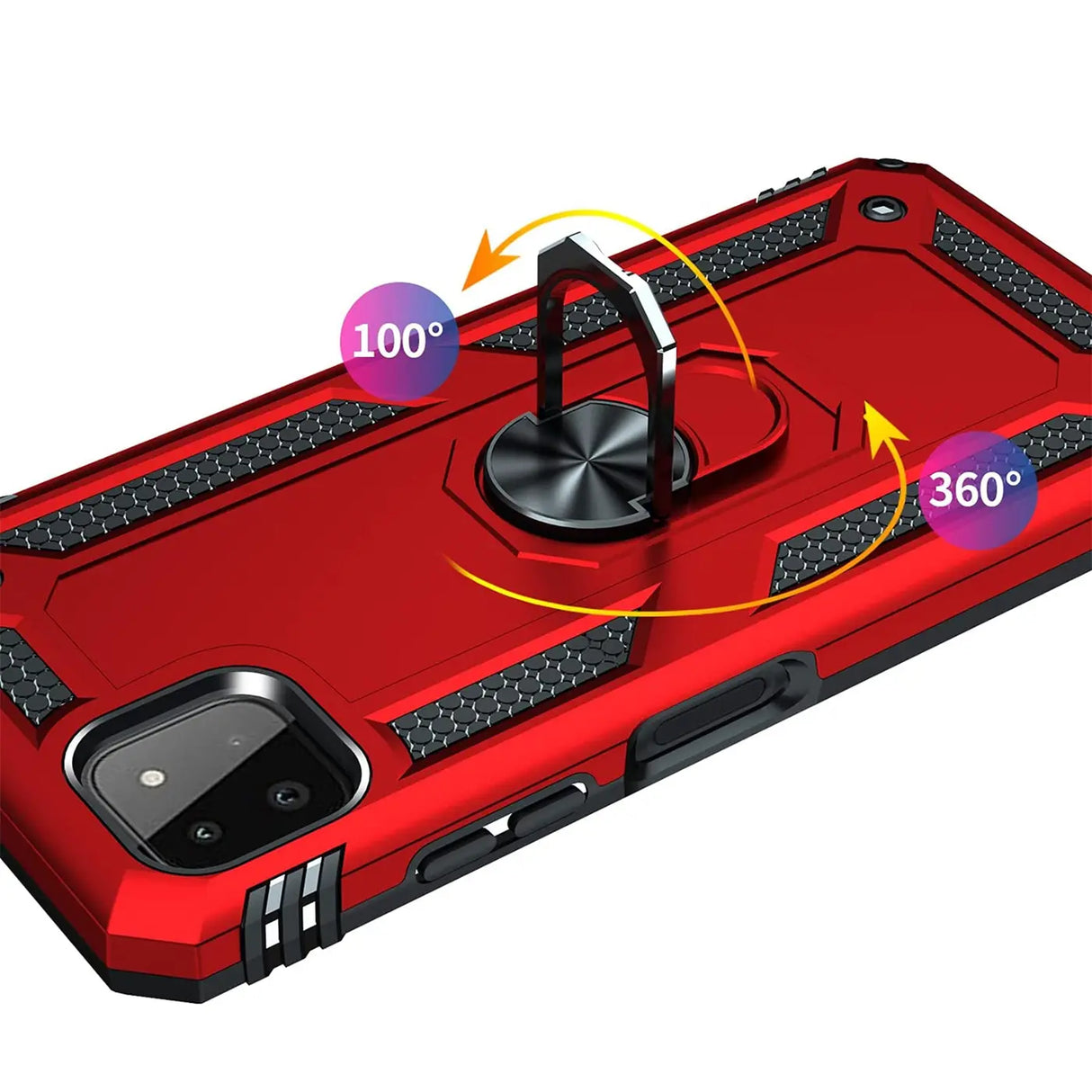 Härte getestete, stoßdämpfende Handyhülle für Samsung Galaxy A22 5G in Rot